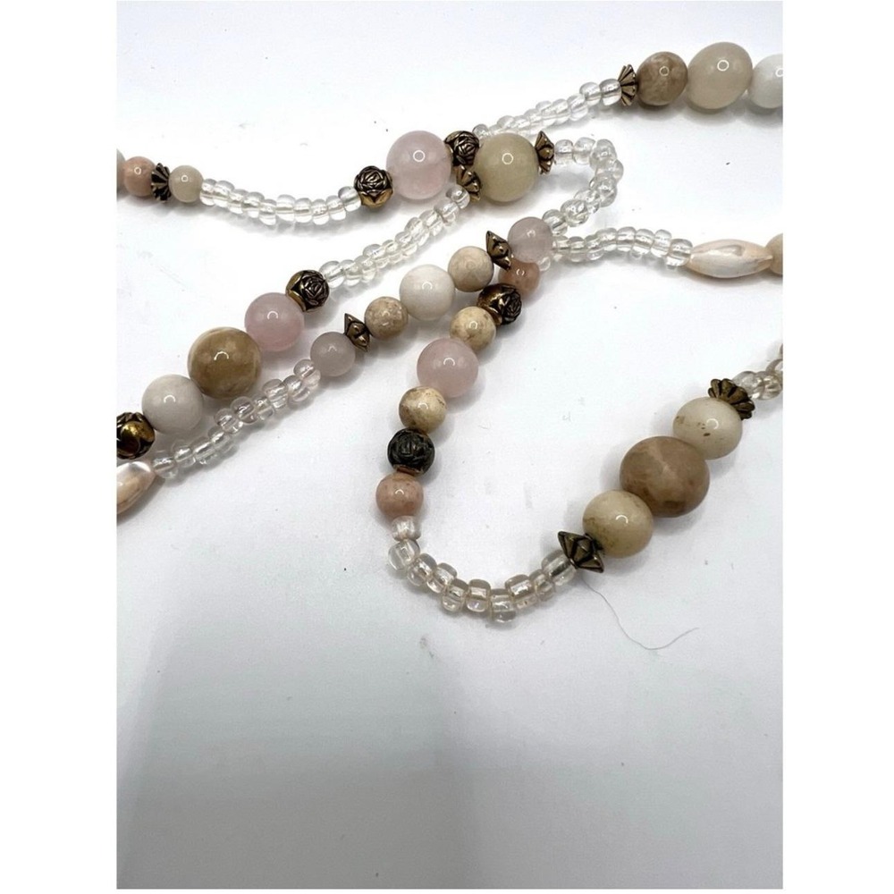 Vintage Glass‎ Beaded Necklace 36" Clasp 1920s Eraa